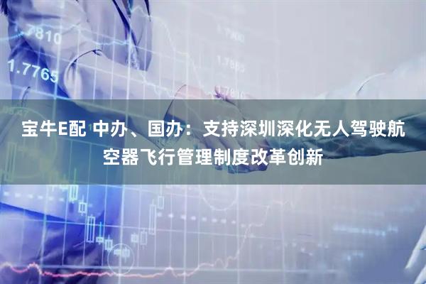 宝牛E配 中办、国办：支持深圳深化无人驾驶航空器飞行管理制度改革创新